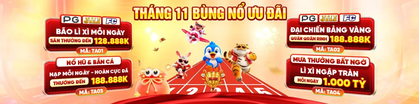Trang chủ 9 Bùng nổ ưu đãi VIPWIN tháng 11